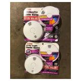 Lot of Kidde 10-Year Worry-Free Smoke and Carbon Monoxide Detector, Battery Powered with Voice Alarm (2-Pack) Customer Returns See Pictures