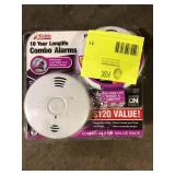 Lot of Kidde 10-Year Worry-Free Smoke and Carbon Monoxide Detector, Battery Powered with Voice Alarm (2-Pack) Customer Returns See Pictures