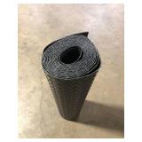 Workforce Black 36 in. x 20 ft. Vinyl Diamond Plate Commercial Floor Mat     Customer Returns See Pictures