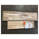 Lot of Assorted Solid Wood Butcher Block Shelving Various Models and Conditions Customer Returns See Pictures