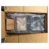 Acme Furniture Britney Espresso and Walnut PU with Button Tufted Counter Height Chair (Set of 2)   Customer Returns See Pictures