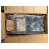 Acme Furniture Britney Espresso and Walnut PU with Button Tufted Counter Height Chair (Set of 2)   Customer Returns See Pictures