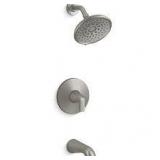 KOHLER Cursiva Single-Handle 3-Spray Tub and Shower Faucet 1.75 GPM in Vibrant Brushed Nickel (Valve Included) Customer Returns See Pictures