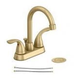Glacier Bay Alima 4 in. Centerset 2-Handle High-Arc Bathroom Faucet in Matte Gold Customer Returns See Pictures