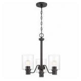 Hampton Bay Castleford 3-Light Oil Rubbed Bronze Transitional Classic Chandelier for Dining Areas with No Bulbs Included   Customer Returns See Pictures