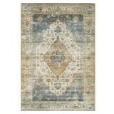 Home Decorators Collection Harmony Denim 5 ft. x 7 ft. Indoor Machine Washable Area Rug   Customer Returns See Pictures