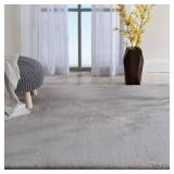 Home Decorators Collection Piper Grey 5 ft. x 7 ft. Solid Polyester Area Rug   Customer Returns See Pictures