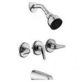Glacier Bay Aragon 3 Handle 1-Spray Tub and Shower Faucet 1.8 GPM in Chrome (Valve Included)   Customer Returns See Pictures