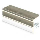 8 Boxes of   Cap A Tread Sterling Oak 47 in. L x 12.15 in. W x 2.28 in. T Vinyl Stair Tread and Reversible Riser Kit  Customer Returns See Pictures