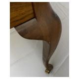 Vintage Three Drawer Wooden Entryway/Console Table with Wheels