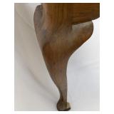 Vintage Three Drawer Wooden Entryway/Console Table with Wheels