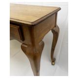 Vintage Three Drawer Wooden Entryway/Console Table with Wheels