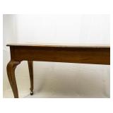 Vintage Three Drawer Wooden Entryway/Console Table with Wheels