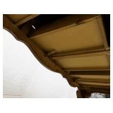 Vintage Three Drawer Wooden Entryway/Console Table with Wheels