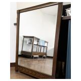 Solid Dark Wood Decorative Mirror - Almost 4 feet tall!