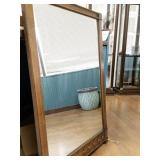 Solid Dark Wood Decorative Mirror - Almost 4 feet tall!