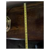 Vintage Two Drawer Wooden Console Table with Nesting seats/stools.