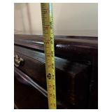 Vintage Two Drawer Wooden Console Table with Nesting seats/stools.