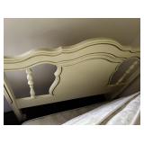 French Provincial Style Twin Bed Frame/Mattress/Boxspring Set with Pink Floral Duvet Set