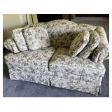KING HICKORY - Two Floral Pattern Loveseat Couches