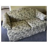 KING HICKORY - Two Floral Pattern Loveseat Couches