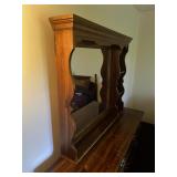 Solid Wooden Decorative Mirror with Three Shelves for Vanity/Dresser