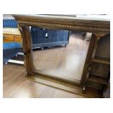 Solid Wooden Decorative Mirror with Three Shelves for Vanity/Dresser