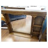 Solid Wooden Decorative Mirror with Three Shelves for Vanity/Dresser