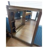 Solid Dark Wood Decorative Mirror - Almost 4 feet tall!