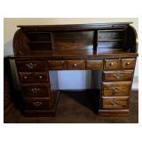 Vintage Rolltop Desk with Locks & Keys