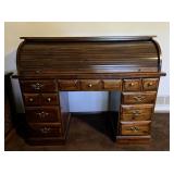 Vintage Rolltop Desk with Locks & Keys