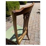 Wooden Chair with Floral Embroidered Seat