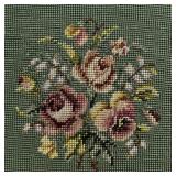 Wooden Chair with Floral Embroidered Seat