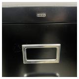 Black Metal 4 Drawer Filing Cabinet - Excellent Condition! Locks!