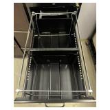 Black Metal 4 Drawer Filing Cabinet - Excellent Condition! Locks!