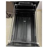 Black Metal 4 Drawer Filing Cabinet - Excellent Condition! Locks!