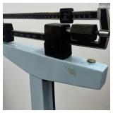 Vintage Blue Health O Meter Scale