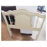 French Provincial Style Twin Bed Frame/Mattress/Boxspring Set with Pink Floral Duvet Set