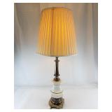 Tall Vintage STIFFEL White Porcelain Lamp with Shade