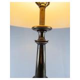 Tall Vintage STIFFEL White Porcelain Lamp with Shade