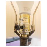 Tall Vintage STIFFEL White Porcelain Lamp with Shade