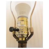 Tall Vintage STIFFEL White Porcelain Lamp with Shade