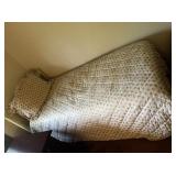 French Provincial Style Twin Bed Frame/Mattress/Boxspring Set with Pink Floral Duvet Set