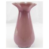 FENTON 7" Rose Quartz Sand Carved Vase: Little Girl Blowing Dandelions ***LIMITED EDITION #496/1500***