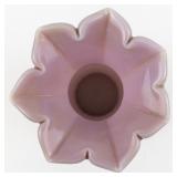 FENTON 7" Rose Quartz Sand Carved Vase: Little Girl Blowing Dandelions ***LIMITED EDITION #496/1500***