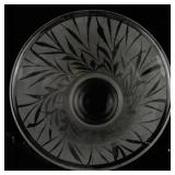 FENTON 6" San Toy Etched Leaf Design Vase.