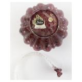 FENTON 9" VASA Murrhina Cranberry & Colbalt Blue Iridized Basket. ***LIMITED EDITION #228/1000*** (Handle Broken Reference Pictures)