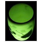 FENTON 4.5" Burmese Hand Painted Raspberry Vine Vase.