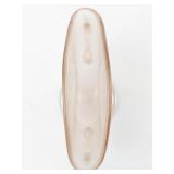 1980 FENTON Velva Rose Stretch Vase with Dolphin Handle.