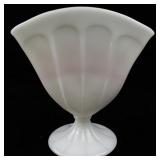 FENTON 7" Roselene Panelled Fan Vase.